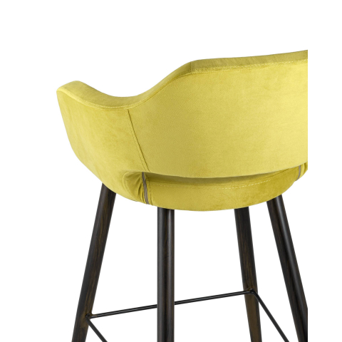Стул барный Саймон велюр золотистый