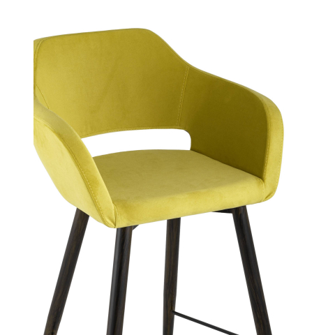 Стул барный Саймон велюр золотистый