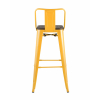 Стул барный TOLIX WOOD со спинкой желтый