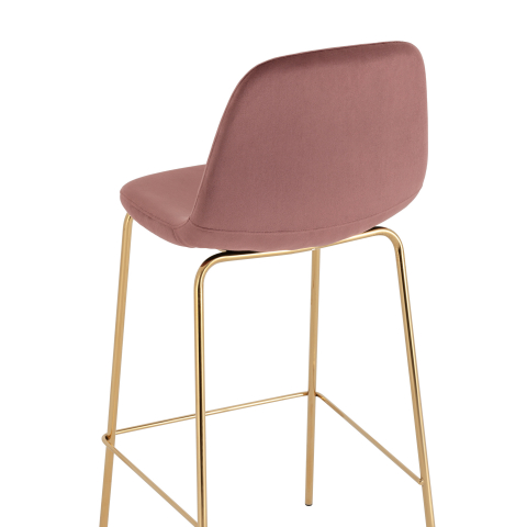 Стул барный Валенсия SN велюр пыльно-розовый золотые ножки 2 шт