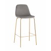 Стул барный Валенсия SN велюр серый золотые ножки