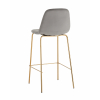 Стул барный Валенсия SN велюр серый золотые ножки