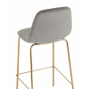 Стул барный Валенсия SN велюр серый золотые ножки