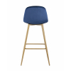 Стул барный Валенсия велюр синий ножки цвет дерево