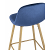 Стул барный Валенсия велюр синий ножки цвет дерево