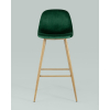 Стул барный Валенсия велюр зеленый ножки цвет дерево
