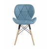 Стул Бон рогожка голубой