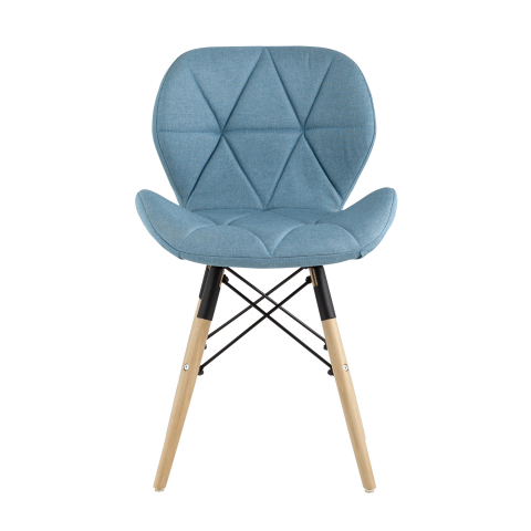 Стул Бон рогожка голубой