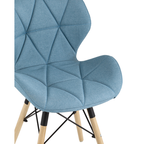 Стул Бон рогожка голубой