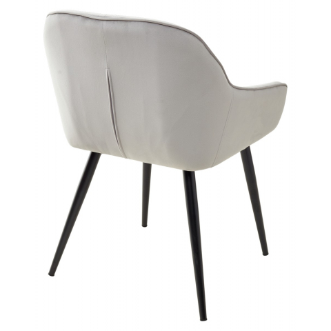 Стул BREEZE BLUVEL-03 LIGHT GREY, велюр/ черный каркас