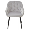 Стул BREEZE BLUVEL-03 LIGHT GREY, велюр/ черный каркас