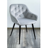 Стул BREEZE BLUVEL-03 LIGHT GREY, велюр/ черный каркас