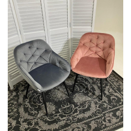 Стул BREEZE BLUVEL-52 PINK/ черный каркас, велюр