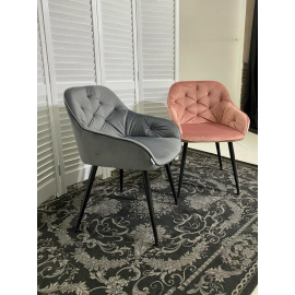 Стул BREEZE BLUVEL-52 PINK/ черный каркас, велюр