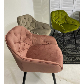 Стул BREEZE BLUVEL-52 PINK/ черный каркас, велюр