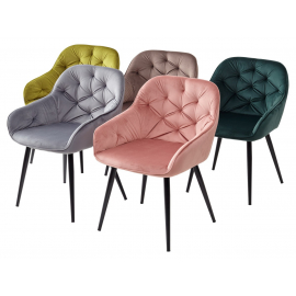 Стул BREEZE BLUVEL-52 PINK/ черный каркас, велюр