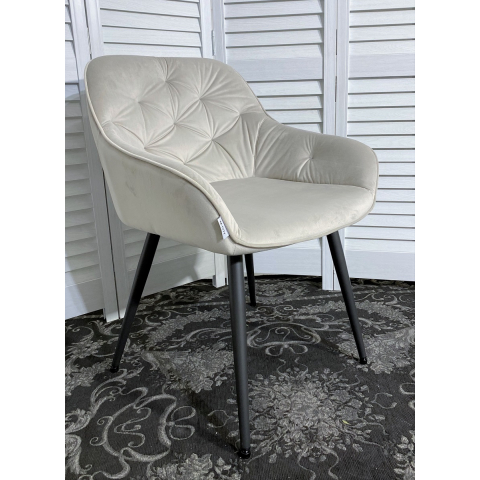 Стул BREEZE G108-06 серебристо-серый/темно-серый каркас, велюр