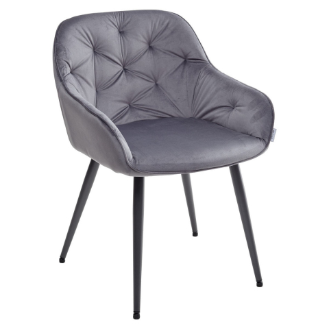 Стул BREEZE G108-12 антрацит/темно-серый каркас, велюр