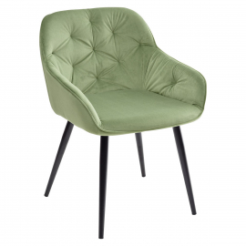 Стул BREEZE G108-27 террариумный мох/ черный каркас, велюр