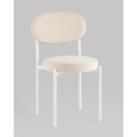 Стул Бриф SN велюр молочный каркас белый муар 4шт