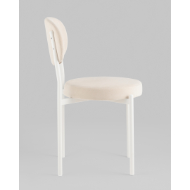 Стул Бриф SN велюр молочный каркас белый муар 4шт