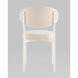 Стул Бриф SN велюр молочный каркас белый муар 4шт