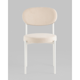 Стул Бриф SN велюр молочный каркас белый муар 4шт