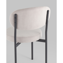 Стул Бриф SN велюр светло-серый каркас антрацитовый муар, 4шт./уп.