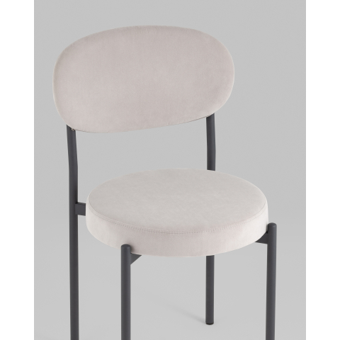 Стул Бриф SN велюр светло-серый каркас антрацитовый муар, 4шт./уп.