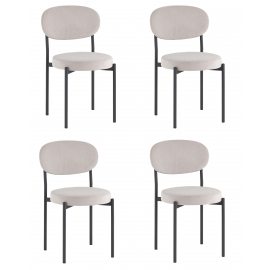 Стул Бриф SN велюр светло-серый каркас антрацитовый муар, 4шт./уп.