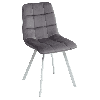 Стул CHILLI SQUARE G108-12 антрацит, обивка велюр / белый каркас