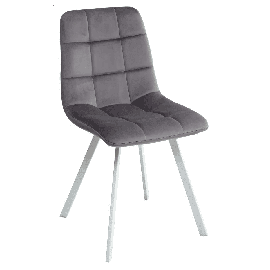 Стул CHILLI SQUARE G108-12 антрацит, обивка велюр / белый каркас