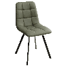 Стул CHILLI SQUARE HK017-22 обивка экокожа серо-эвкалиптовый / черный каркас