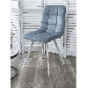 Стул CHILLI SQUARE G108-56 пудровый синий, ткань велюр / белый каркас