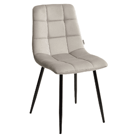 Стул CHILLI G062-37 серый шелк, велюр / черный каркас