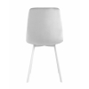 Стул Chilly велюр серебристый ножки белые