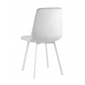 Стул Chilly велюр серебристый ножки белые