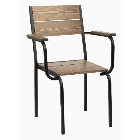 Уличный стул Донна с подлокотниками для летней веранды и кафе