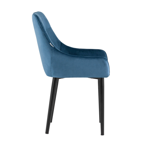 Стул Джоан велюр пыльно-синий