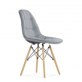 Мягкий стул Eames Soft светло-серая ткань