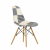 Стул Eames Style Patchwork черно-белый