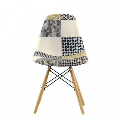 Стул Eames Style Patchwork трехцветный