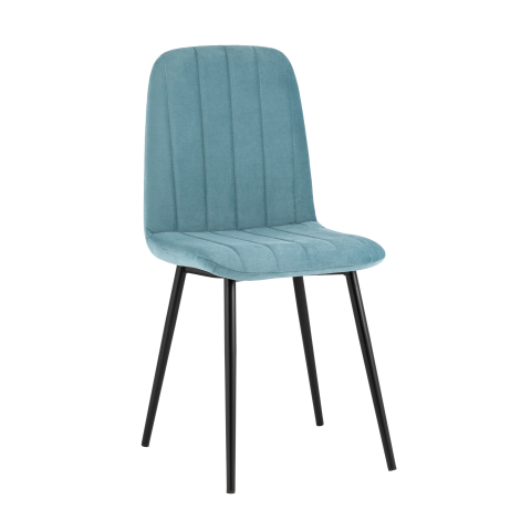 Стул Easy велюр пыльно-голубой