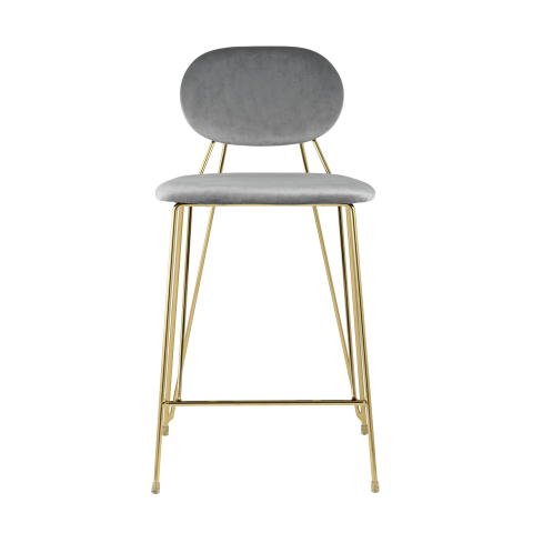 Стул Элис полубарный светло-серый