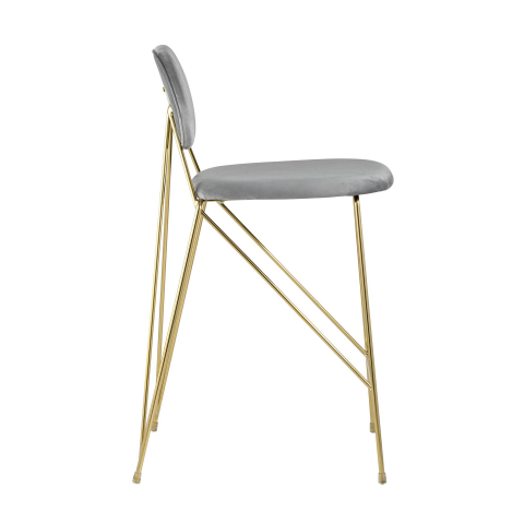 Стул Элис полубарный светло-серый