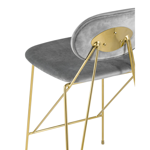 Стул Элис полубарный светло-серый