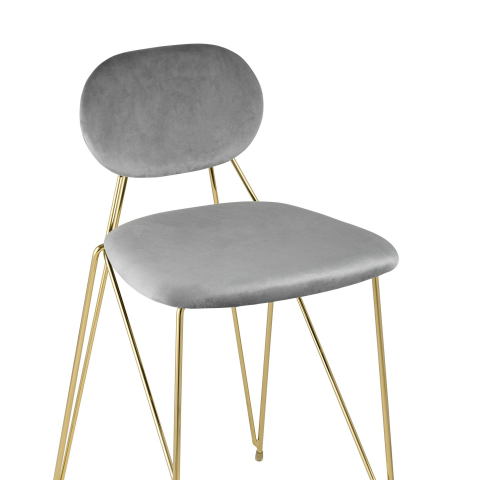 Стул Элис полубарный светло-серый