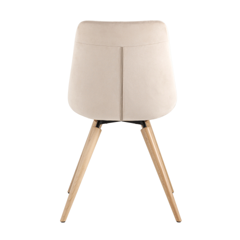 Стул Флекс на деревянных ножках велюр бежевый