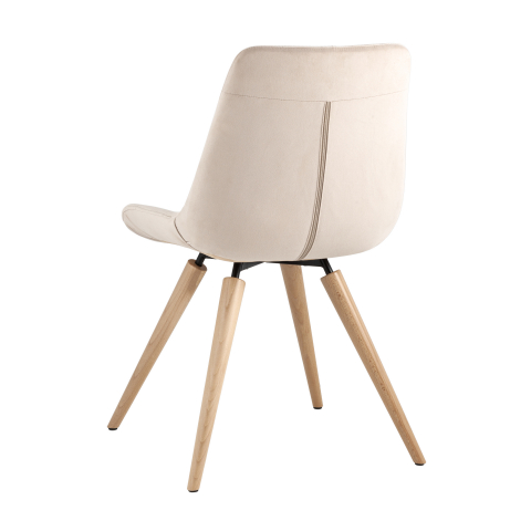 Стул Флекс на деревянных ножках велюр бежевый