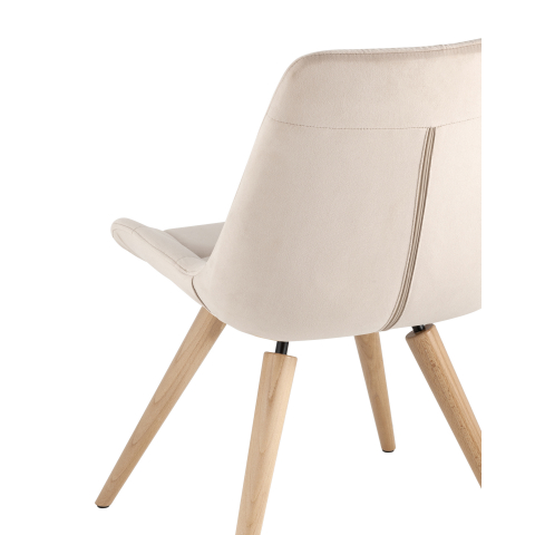 Стул Флекс на деревянных ножках велюр бежевый